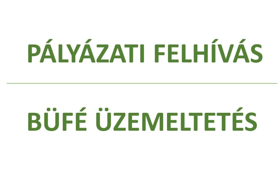 Büfé üzemeltetés