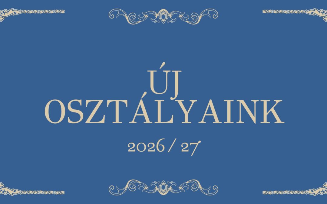Új osztályaink 2026/27